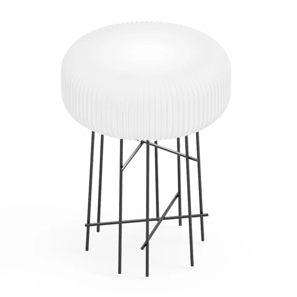 Disco Outdoor Floor Lamp in White Polyethylene Made in Italy Viadurini
