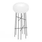 Disco Outdoor Floor Lamp in White Polyethylene Made in Italy Viadurini