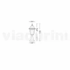 Aluminium outdoor floor lamp made in Italy, Aquilina Viadurini