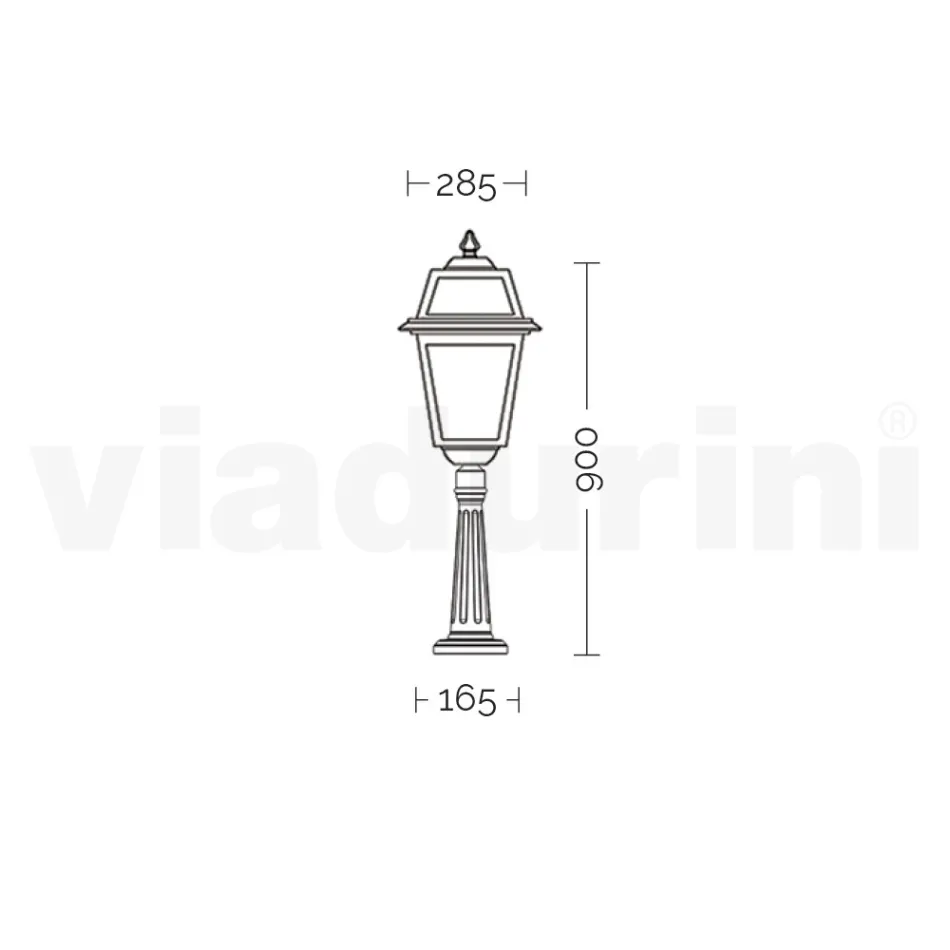 Floor Lamp for Outdoor in Vintage Aluminium Made in Italy - Doroty Viadurini