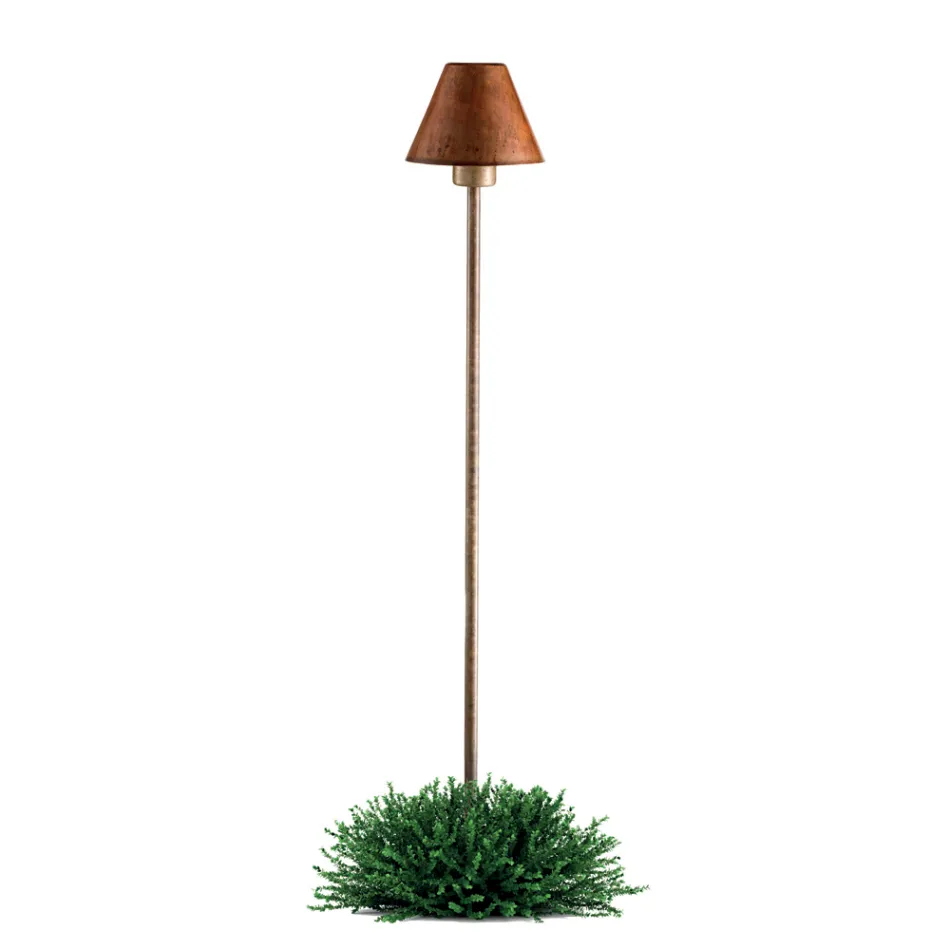 Outdoor Floor Lamp in Brass and Copper Made in Italy - Sword Viadurini