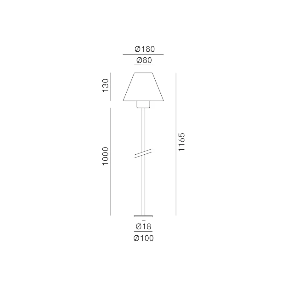 Outdoor Floor Lamp in Brass and Copper Made in Italy - Sword Viadurini