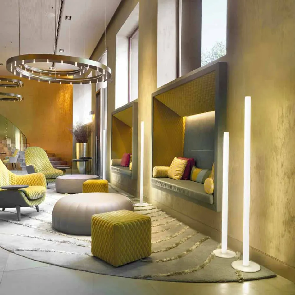 Slide Flux slim floor lamp in methacrylate produced in Italy Viadurini