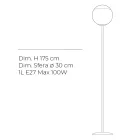 Isotta Floor Lamp in White Cased Glass Made in Italy Viadurini