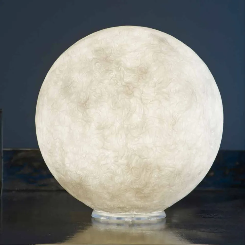In-es.artdesign T.moon design table lamp in nebulite white Viadurini