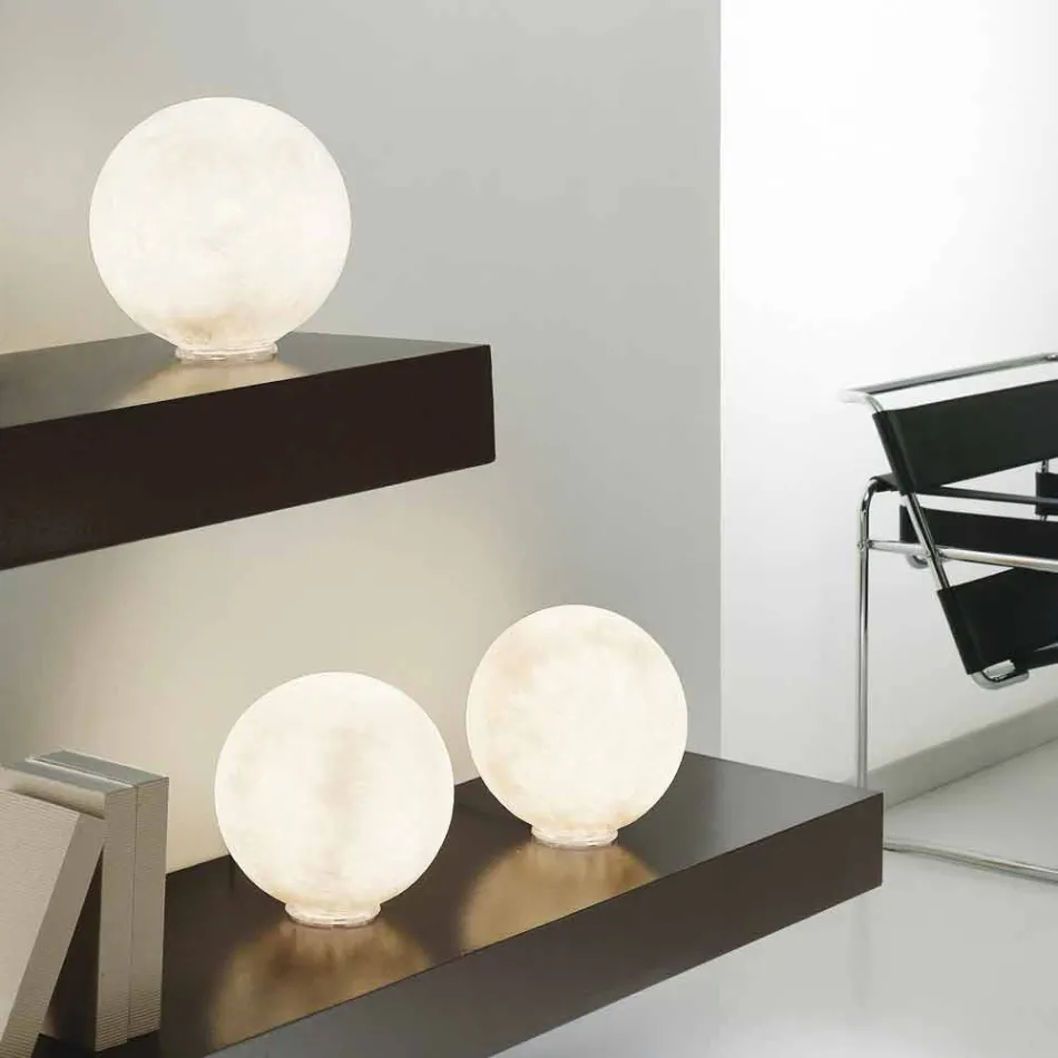 In-es.artdesign T.moon design table lamp in nebulite white Viadurini