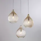 Designer Glass and Metal Lamp Made in Italy for Stylish Decor - Atlas Viadurini