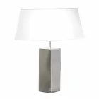 Modern table lamp in steel and white Renna lampshade Viadurini