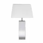 Modern table lamp in steel and white Renna lampshade Viadurini