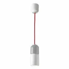Suspended design lamp in ceramic and aluminium made in Italy Asia Viadurini