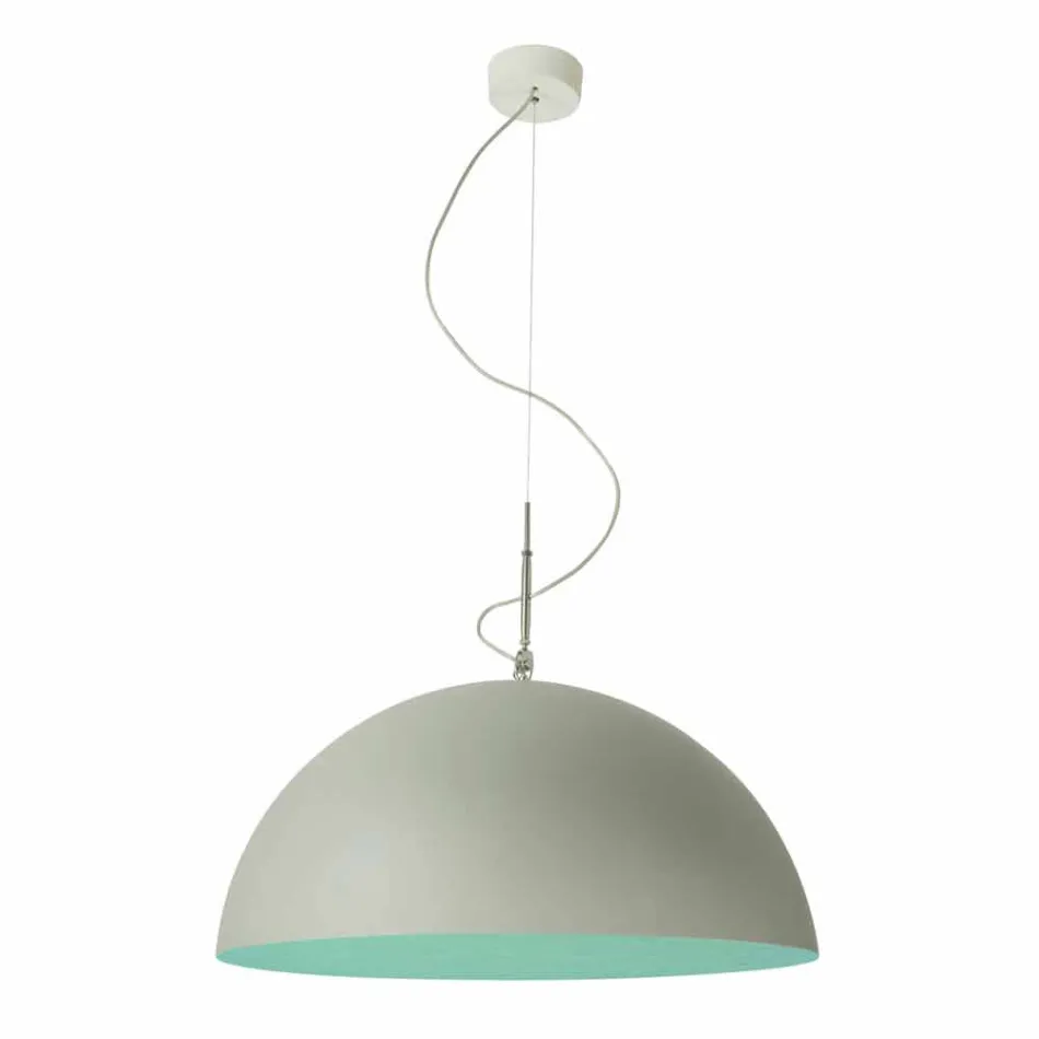 Suspended design lamp In-es.artdesign Mezza Luna Cement varnish Viadurini