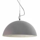 Suspended design lamp In-es.artdesign Mezza Luna Cement varnish Viadurini