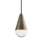 Double Pendant Lamp in Iron and Glass Made in Italy - Cloudy Viadurini