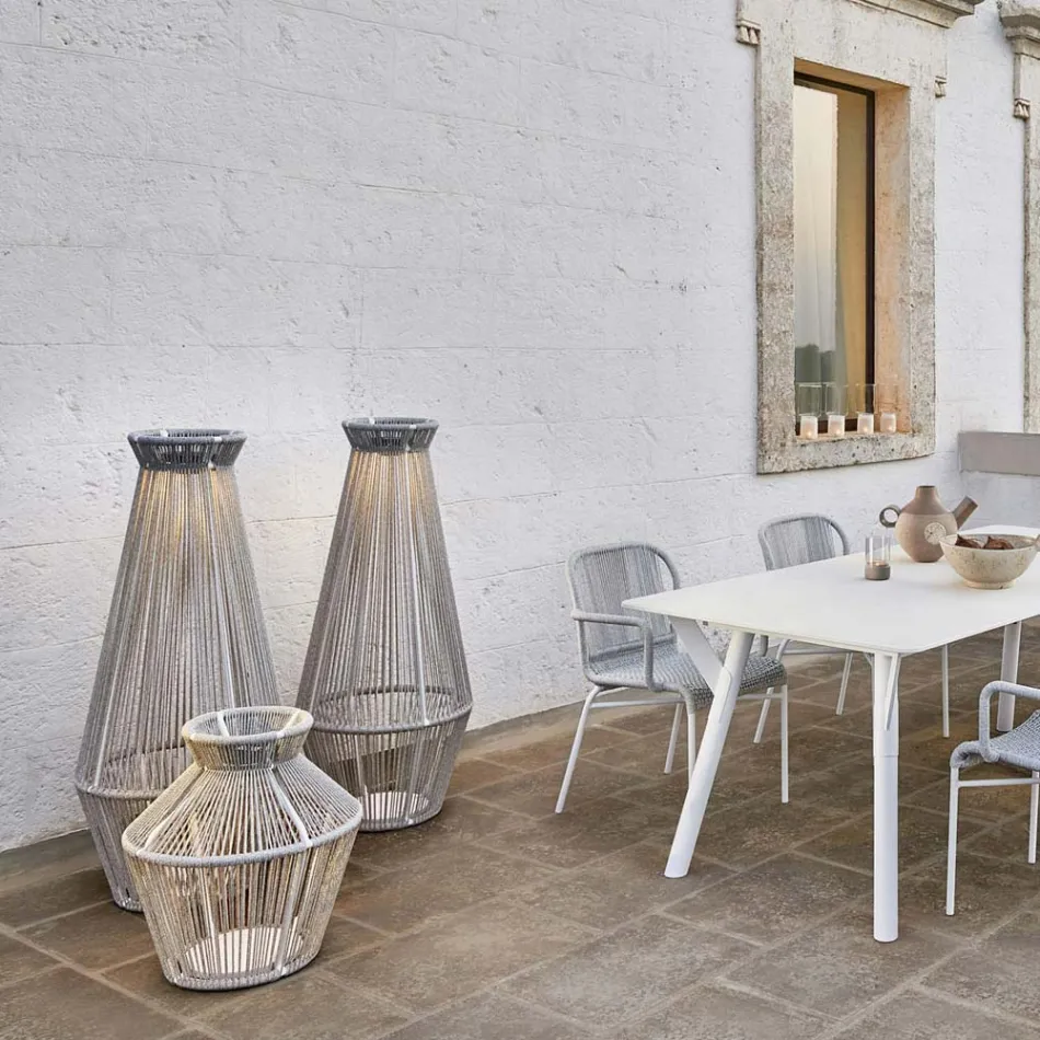 Garden Lamp in Aluminium and Fibre Made in Italy - Cricket by Varaschin Viadurini