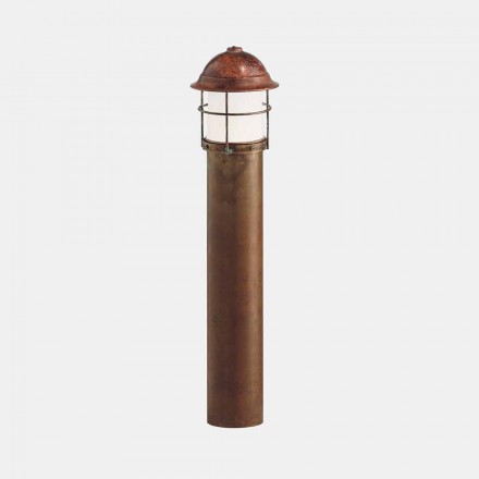 Garden Lamp Bollard in Copper, Brass and Glass 2 Sizes - Garden by Il Fanale Viadurini