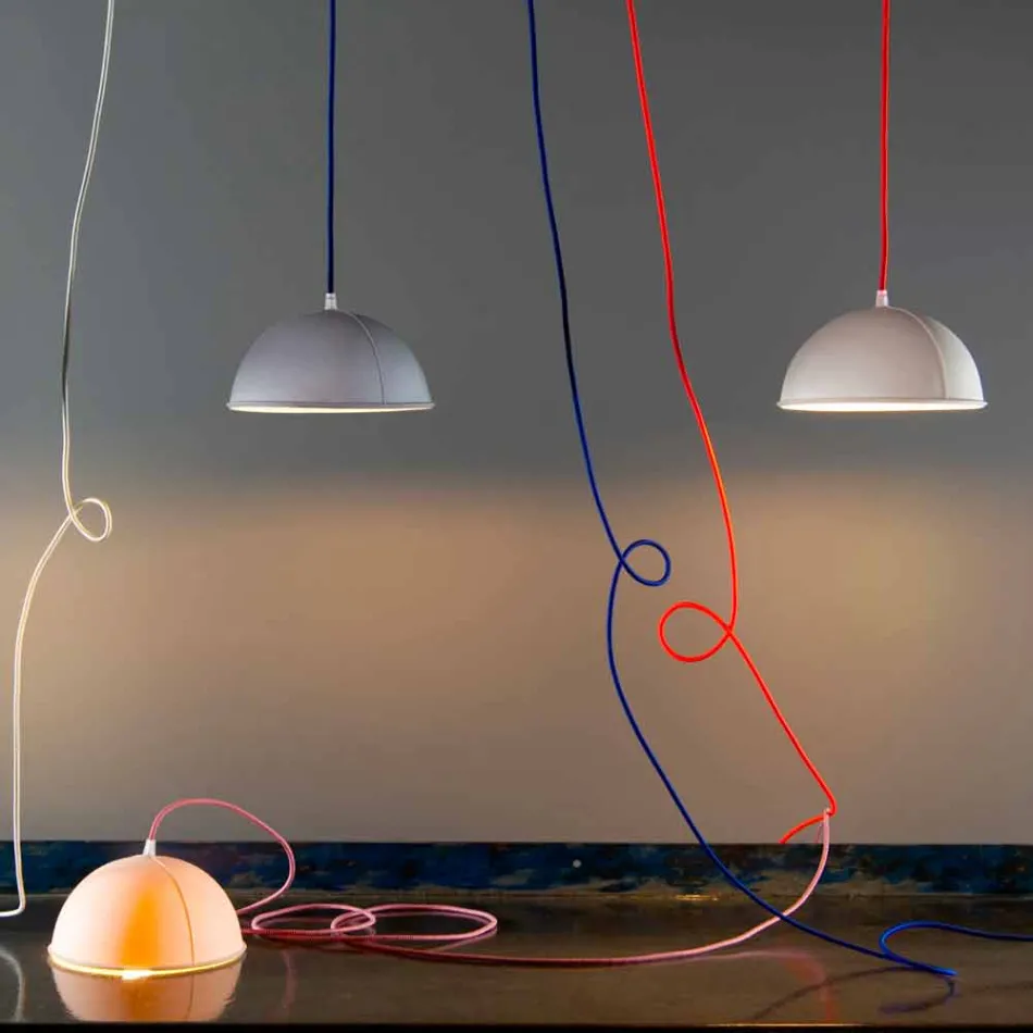 In-es.artdesign Pop 1 modern suspension lamp in laprene Viadurini