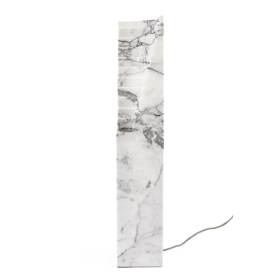 Lamp in Paonazzo Marble and Different Sizes Made in Italy - Daichi Viadurini