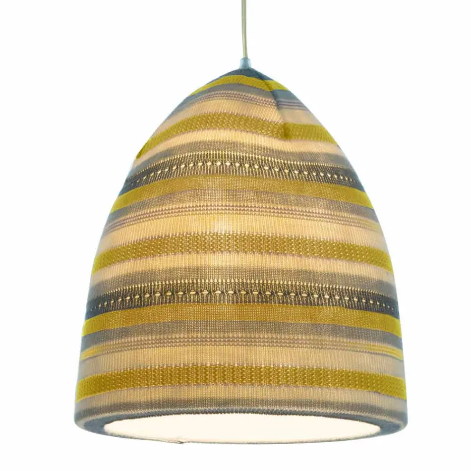 Nebulite and wool suspension lamp In.es.artdesign Flower Stripe Viadurini