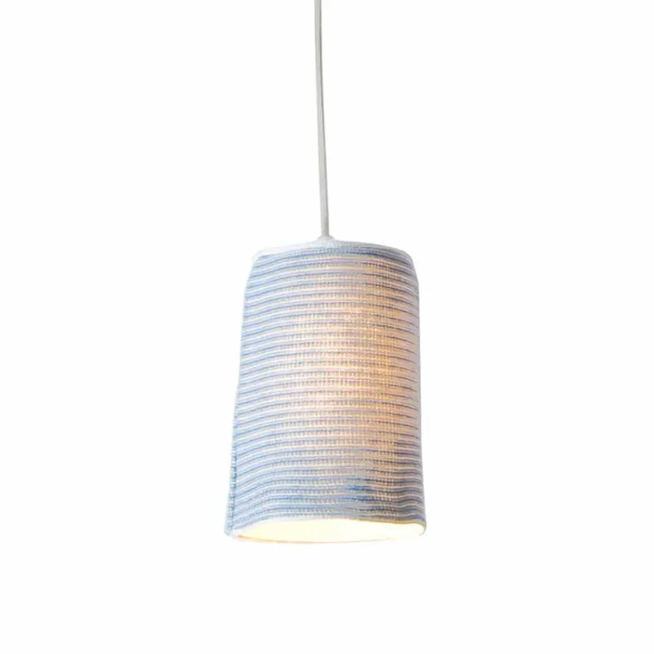 Nebulite and wool suspension lamp In.es.artdesign Paint Stripe Viadurini