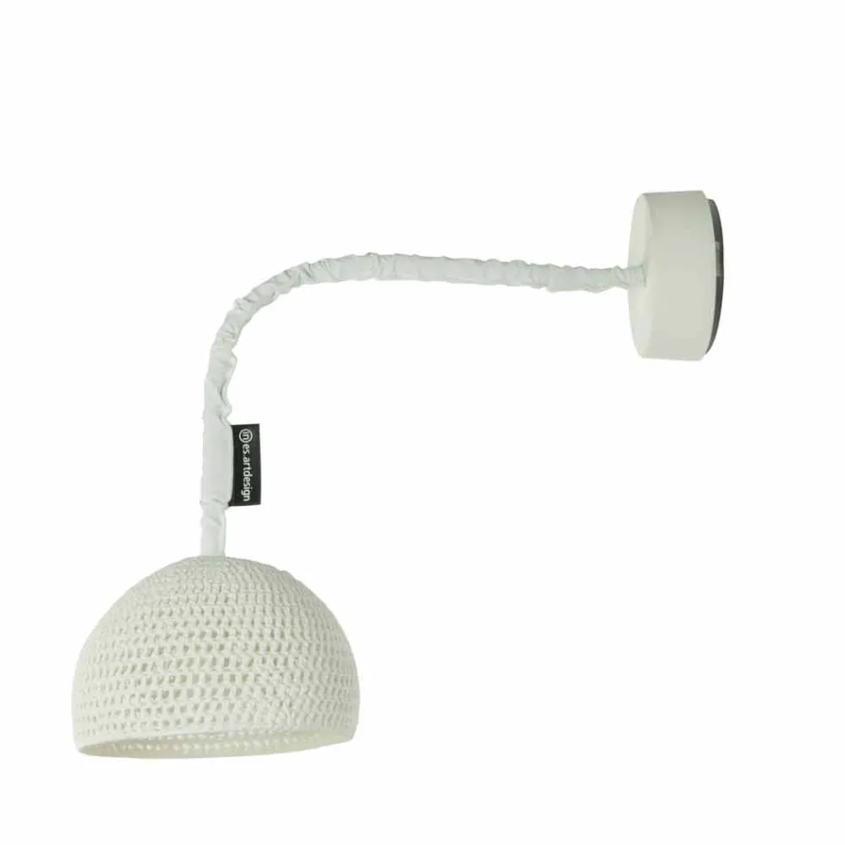 Resin and cotton wall lamp In-es.artdesign Trama A1 modern Viadurini