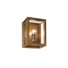 Industrial lamp in brass and glass panel Il Fanale Viadurini
