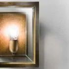 Industrial lamp in brass and glass panel Il Fanale Viadurini