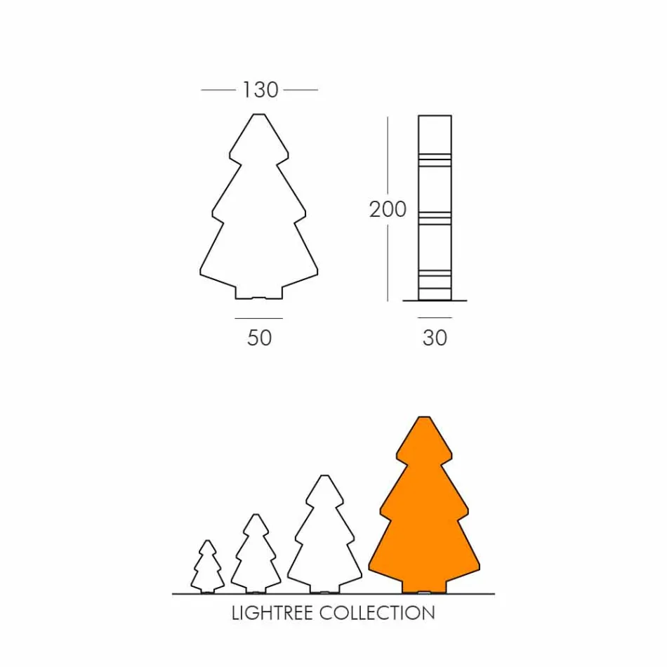 Table / floor interior lamp Slide Lightree Christmas tree made in Italy Viadurini