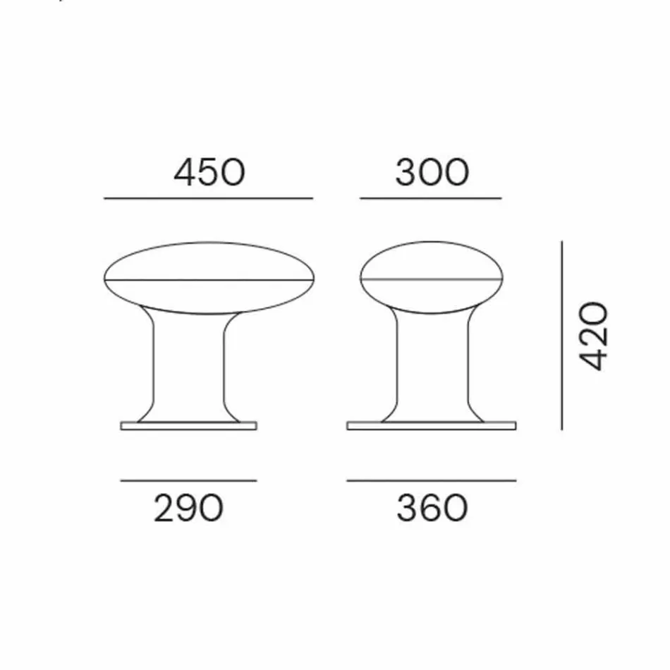 Led Garden Lamp in Grey or Brown Cast Iron Design - Bitta by Il Fanale Viadurini