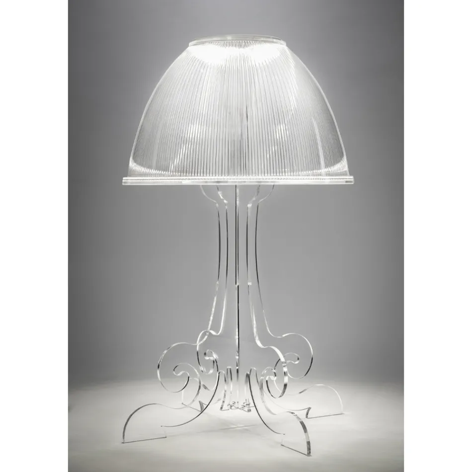 Led Table Lamp in Transparent Plexiglass Made in Italy - Odette Viadurini
