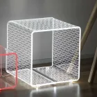 Rgb Led Lamp in Transparent Acrylic Crystal Laser Decor - Robiola Viadurini