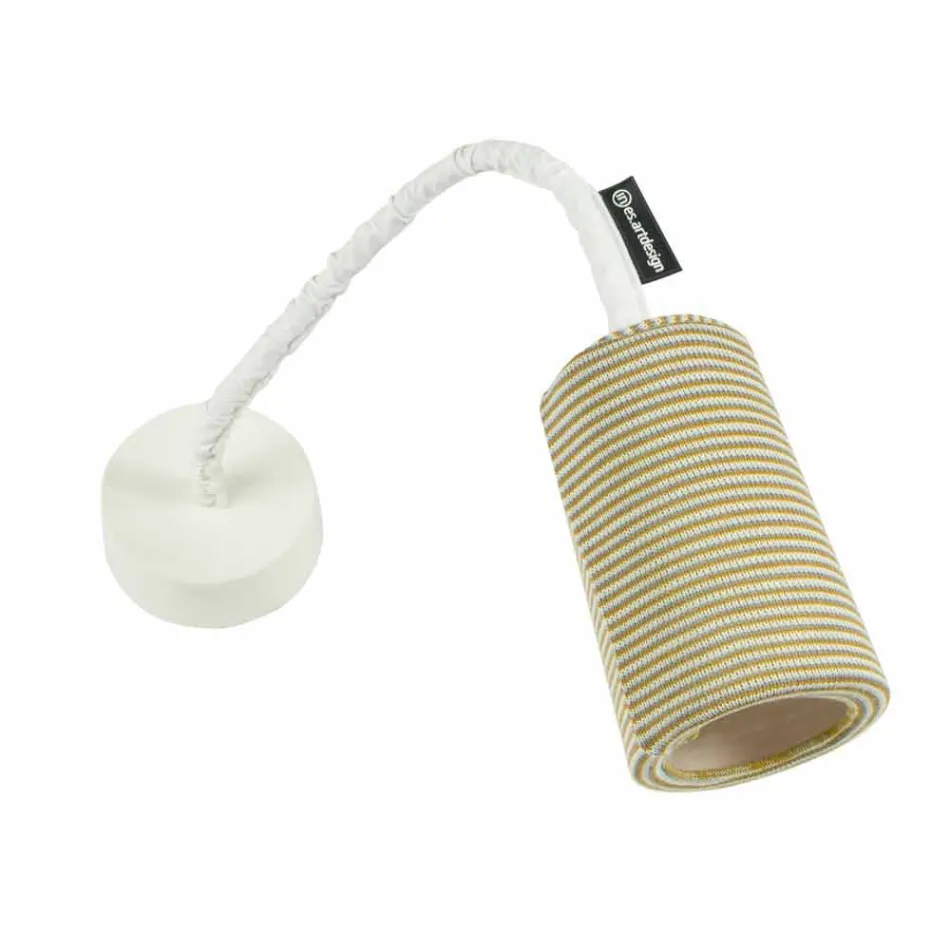 Modern wall lamp In-es.artdesign Paint A Stripe nebulite and wool Viadurini
