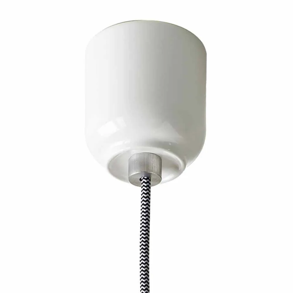 Modern pendant lamp in two-colour ceramic made in Italy Asia Viadurini