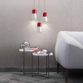 Modern pendant lamp in two-colour ceramic made in Italy Asia