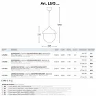 Modern lamp hanging ceramic The Lustri 9 Viadurini