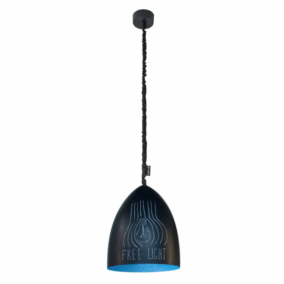Modern suspension lamp In-es.artdesign Flower S Blackboard resin Viadurini