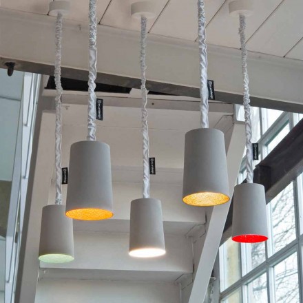 Modern suspension lamp In-es.artdesign Paint Painted concrete Viadurini