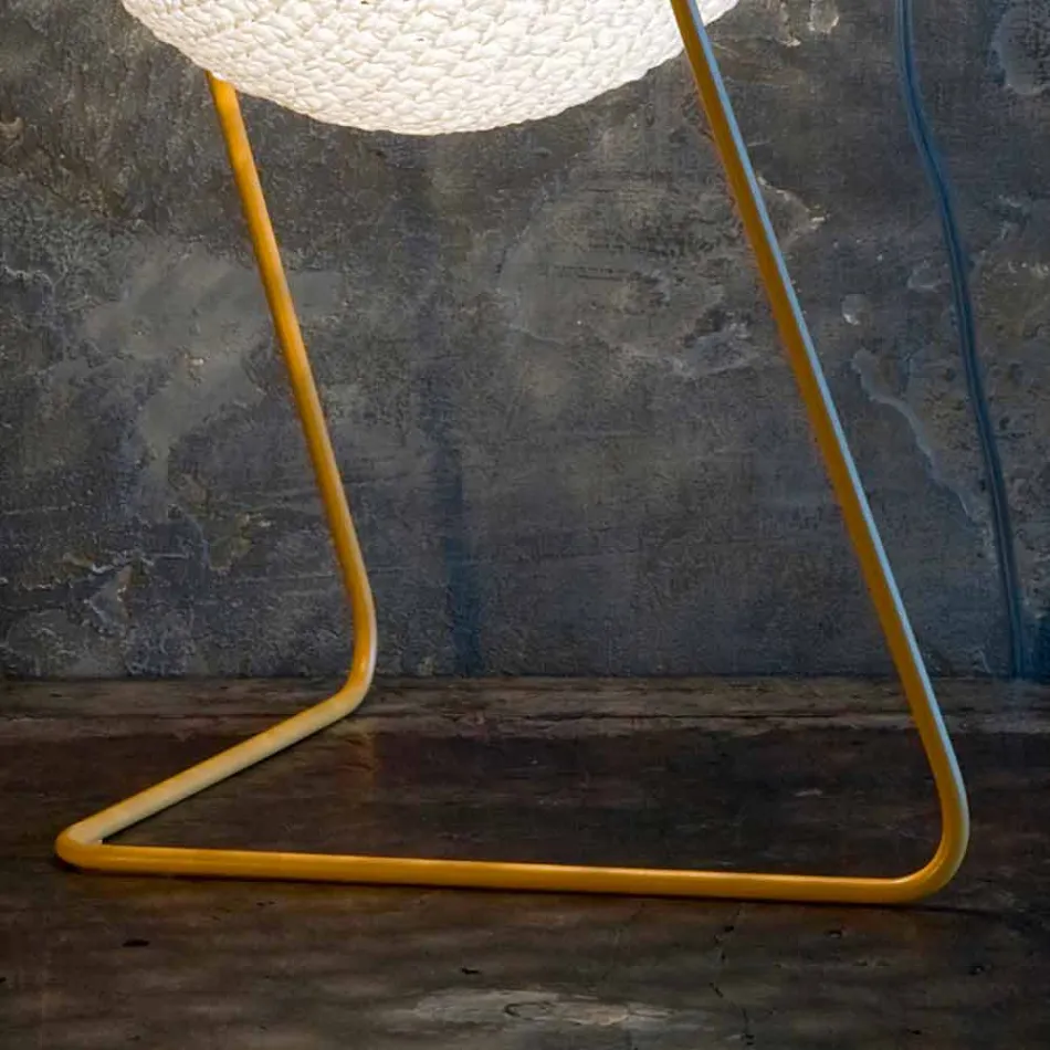 Modern table lamp In-es.artdesign Trama T1 handmade cotton Viadurini