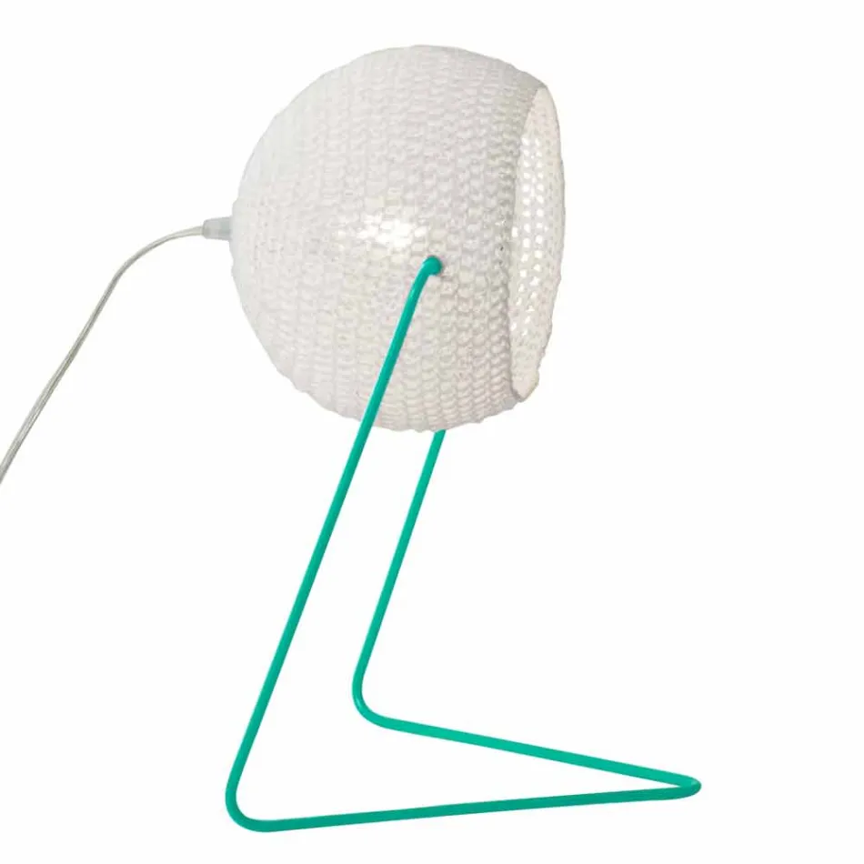 Modern table lamp In-es.artdesign Trama T1 handmade cotton Viadurini