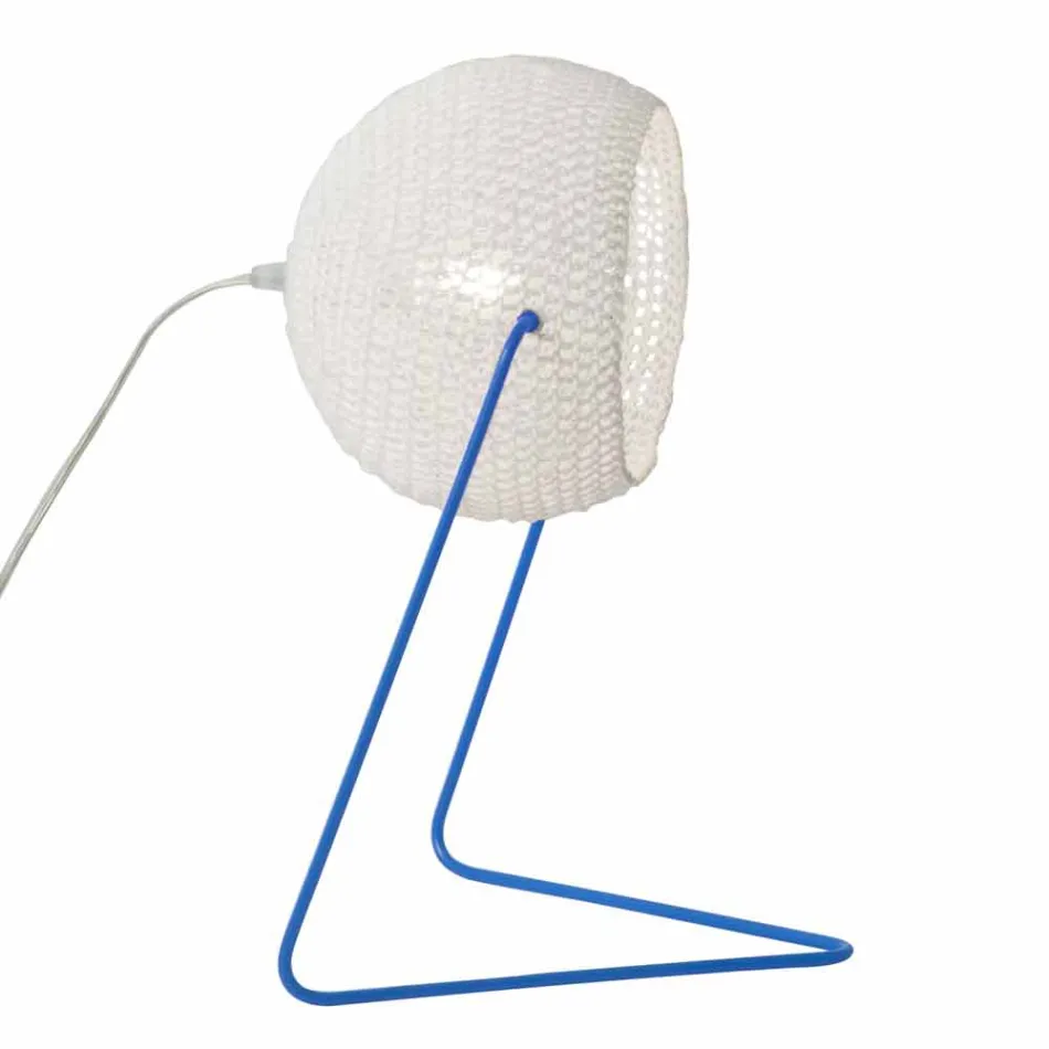 Modern table lamp In-es.artdesign Trama T1 handmade cotton Viadurini