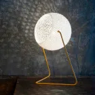Modern table lamp In-es.artdesign Trama T1 handmade cotton Viadurini