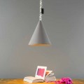 Modern suspended lamp In-es.artdesign Jazz Cement cement finish