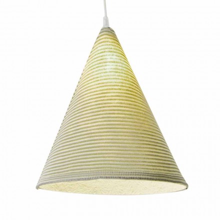 In-es.artdesign Jazz Stripe modern suspended lamp in colored wool Viadurini