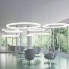 Modern Round Suspension Lamp in Polyethylene Made in Italy - Slide Giotto Viadurini