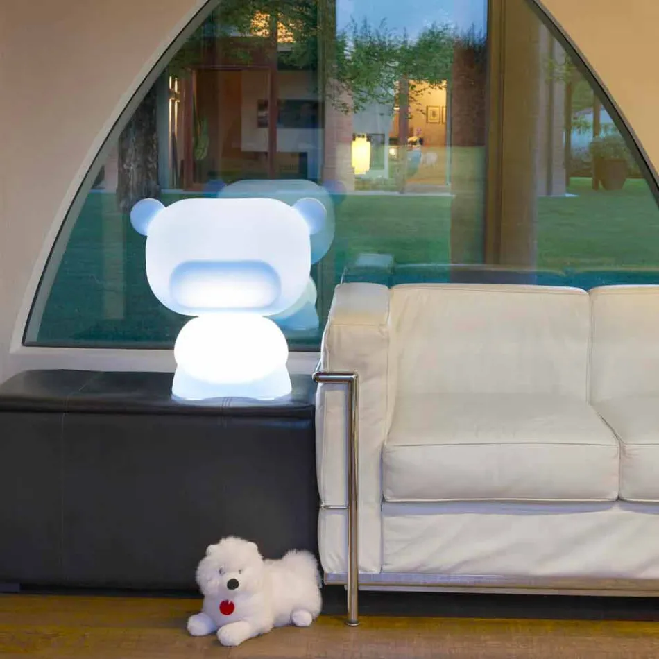 Slide Pure colored table lamp bear made in Italy Viadurini