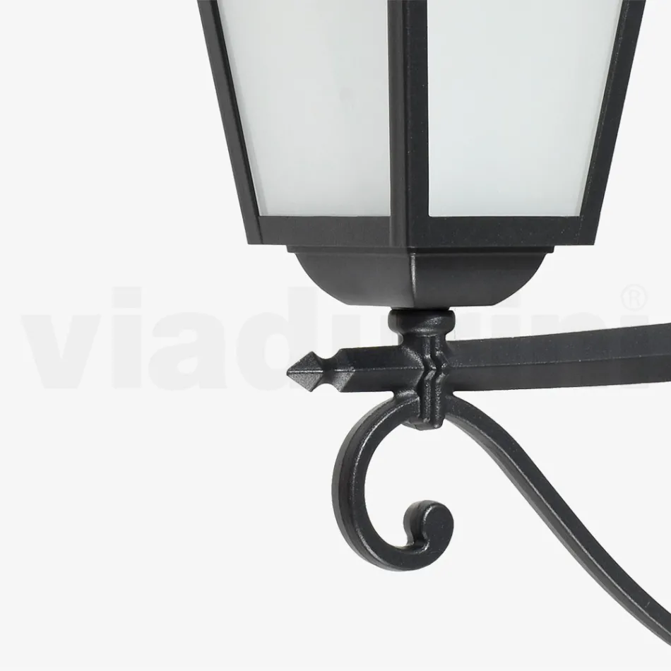 Outdoor Lamp Made of Anthracite Aluminium and Glass Made in Italy - Elric Viadurini