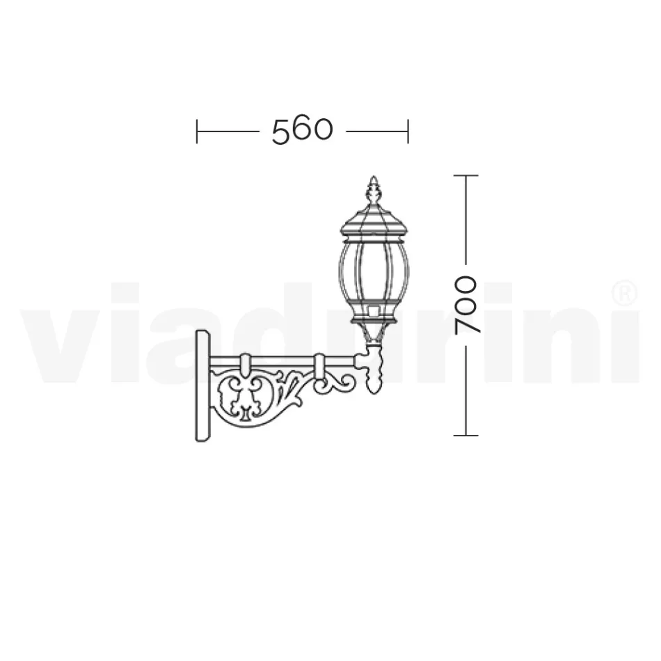 Outdoor Wall Lamp in Aluminium Made in Italy - Leona Viadurini