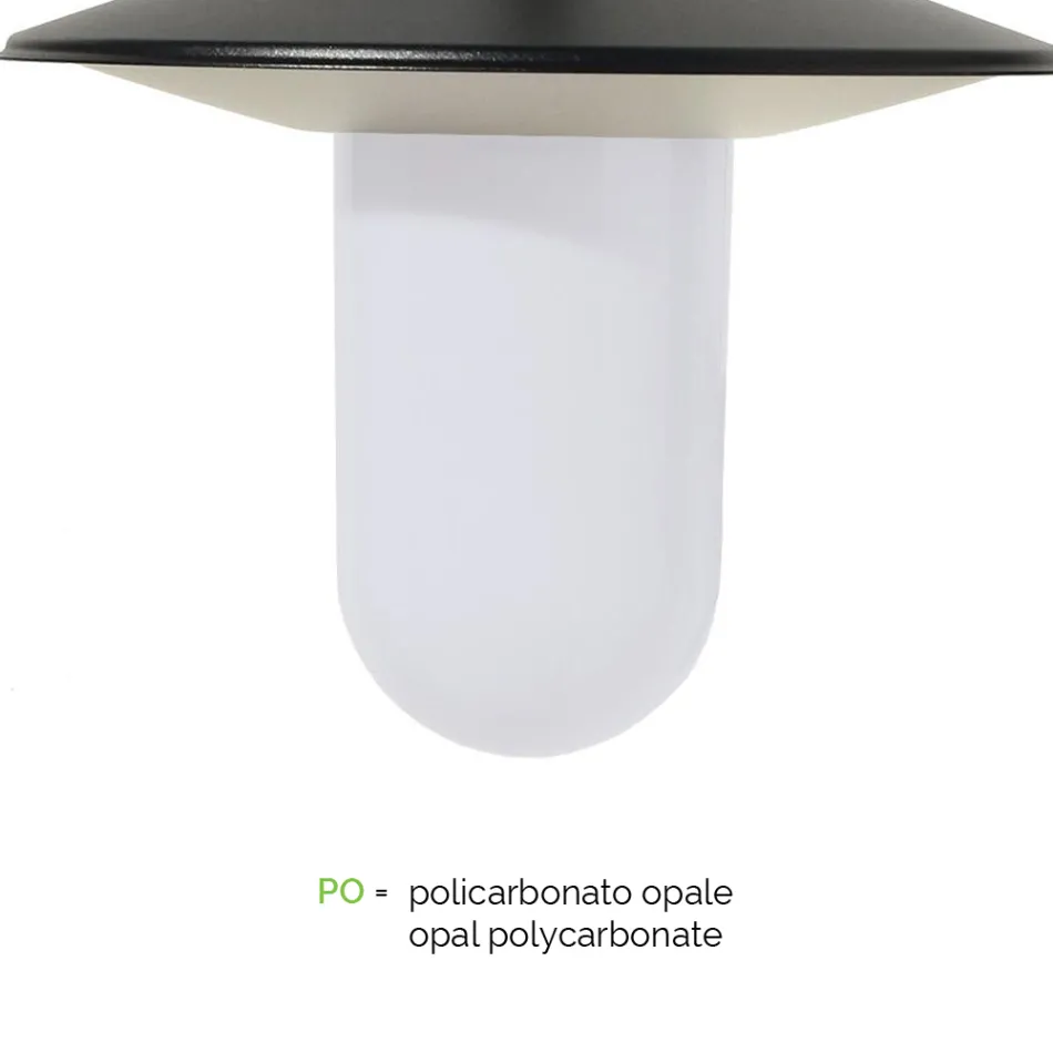 Outdoor Lamp in Anthracite Grey Aluminium Made in Italy - Belen Viadurini