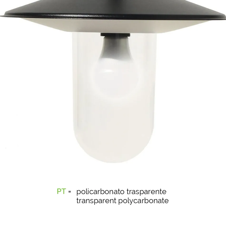 Outdoor Lamp in Anthracite Grey Aluminium Made in Italy - Belen Viadurini