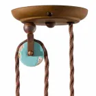 lamp metal latch country and Evelyn pottery craft Viadurini