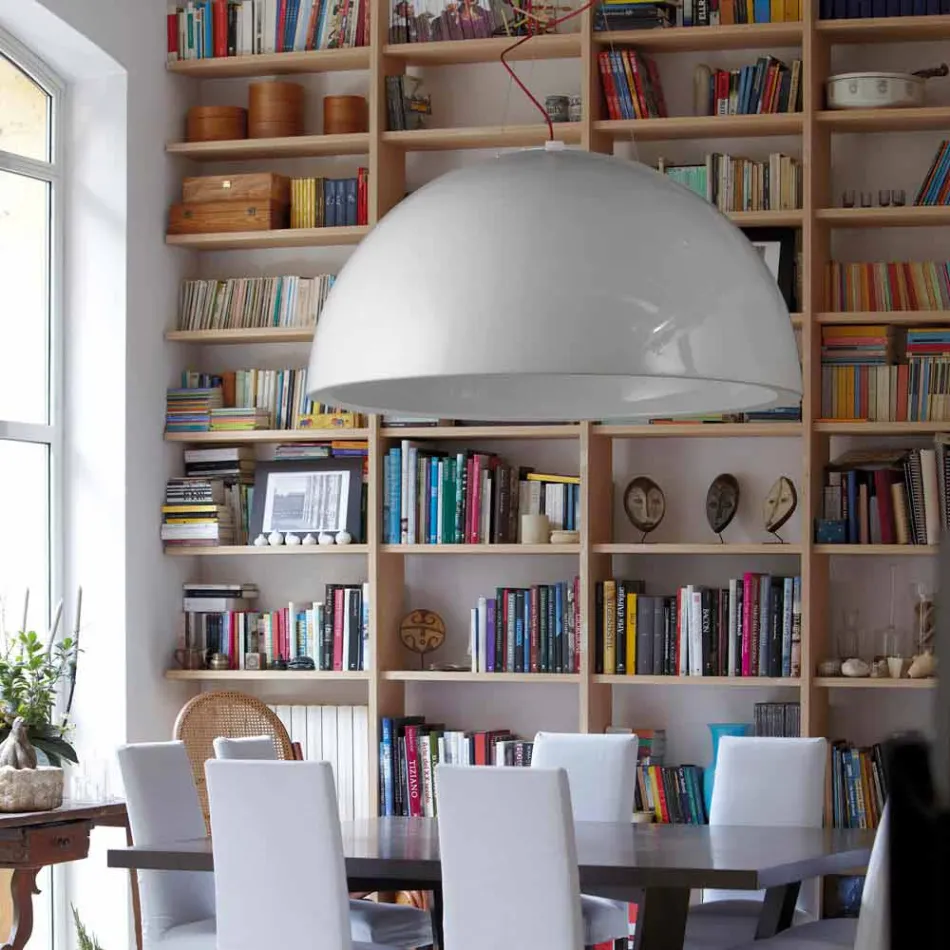 Colored suspension lamp Slide Cupole polyethylene made in Italy Viadurini